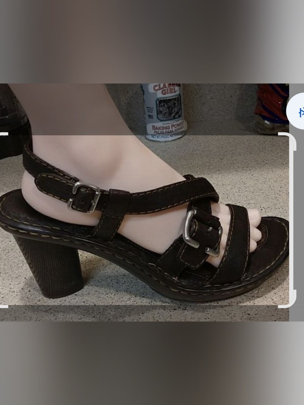 👍 Born Strappy Heels Sizel 9 /40.5 Brown.    A6